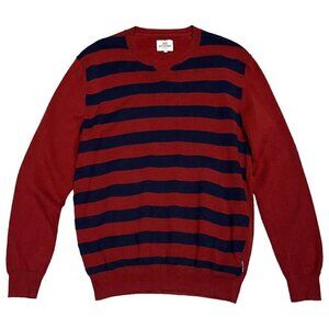 Ben Sherman Striped Luxury Designer Knit Casual Mens Sweater - Mens Medium